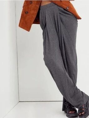 Free People Beach Waterfall Harem Pants Light Heather Grey size XS